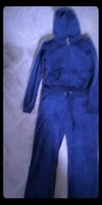 WOMEN'S VINTAGE royal blue jogging suit